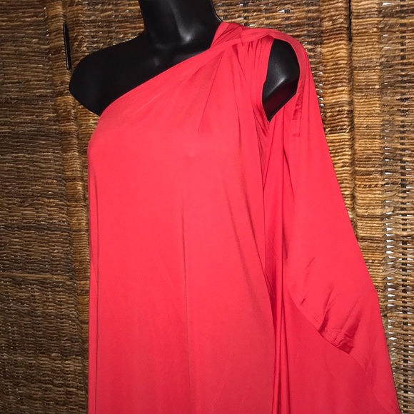 Red Drape Dress - Picture 2 of 8